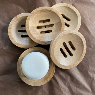 Bamboo dish for solid shampoo & conditioner bars